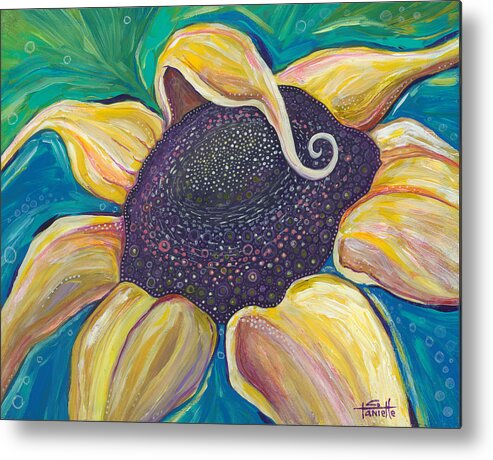 Sunflower Painting Metal Print featuring the painting Shine Bright by Tanielle Childers