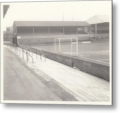 Shrewsbury Town Metal Print featuring the photograph Shrewsbury Town - Gay Meadow - East Stand 1 - March 1970 by Legendary Football Grounds