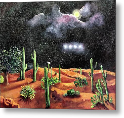 Unknown Metal Print featuring the painting Silence by Rand Burns