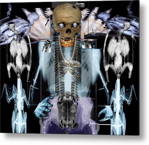  Metal Print featuring the digital art Skeletonism by Doug Duffey