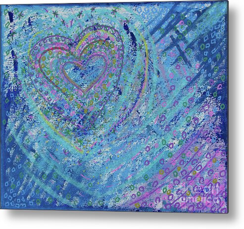 Heart Metal Print featuring the painting Soft Heart by Corinne Carroll