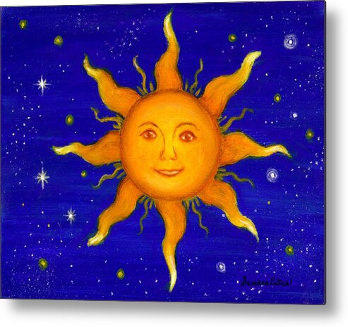 Sun Metal Print featuring the painting Soleil by Sandra Estes