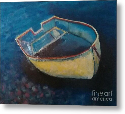 Boating Metal Print featuring the painting Solitude by Sherry Harradence