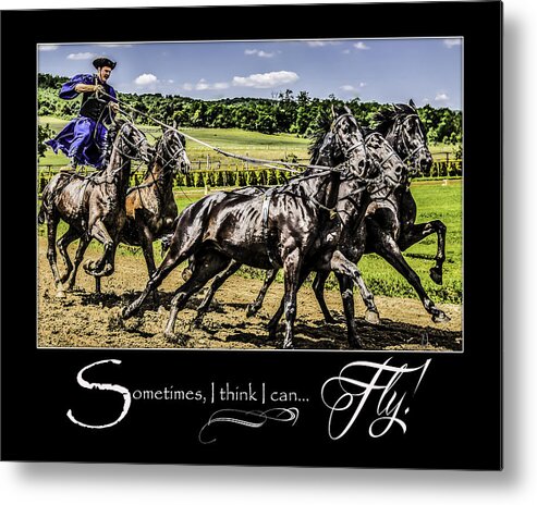 Animal Metal Print featuring the digital art Sometimes I think I can fly by Janice OConnor