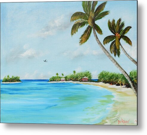 Paradise Metal Print featuring the painting Somewhere In Paradise by Lloyd Dobson