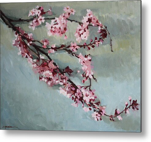 Spring Metal Print featuring the painting Spring Blossoms by Jenay Elder