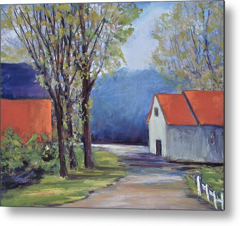Pastel Metal Print featuring the pastel Spring Path by Joyce Guariglia