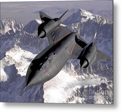 Science Metal Print featuring the photograph SR-71 Blackbird 1990s by NASA Science Source
