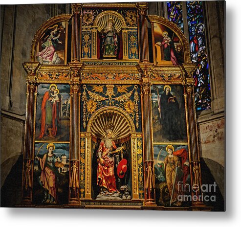 Spain Metal Print featuring the photograph St. Jerome Chapel Altarpiece by Sue Melvin