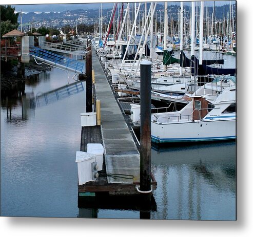 Alameda Yacht Club Dock Metal Print featuring the photograph Stairways to Heaven by DUG Harpster