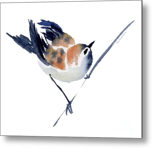 Sparrow Metal Print featuring the painting Steadfast by Amy Kirkpatrick