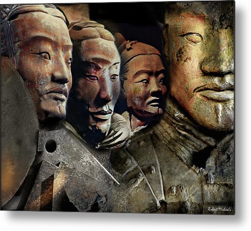  Metal Print featuring the photograph Stone Portrait-terracotta Warriors by Robert Michaels
