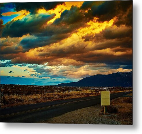 Landscape Metal Print featuring the photograph Storm Clouds by Charles Muhle