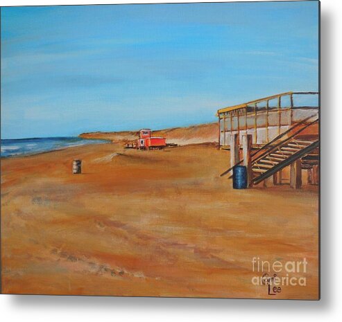 Strand Metal Print featuring the painting Strand Callantsoog by Cami Lee
