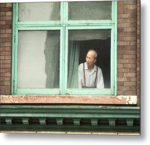 Vancouver Window Portrait Metal Print featuring the photograph Street View by Laurie Stewart