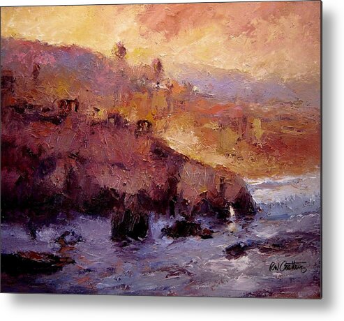 Sunrise Metal Print featuring the painting Sunrise near Pismo Beach IV by R W Goetting