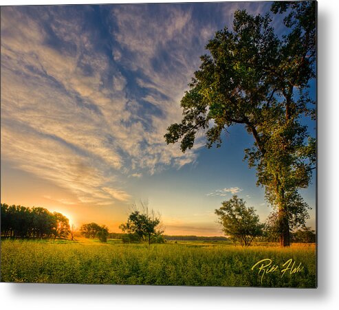 Flowing Metal Print featuring the photograph Sunrise on the Knife River by Rikk Flohr