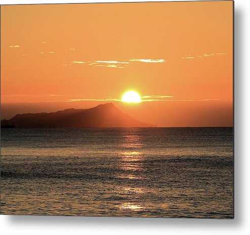 Photosbymch Metal Print featuring the photograph Sunrise over Diamond Head by M C Hood