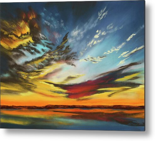 Sunset Metal Print featuring the painting Sunset Dance by Sandi Snead