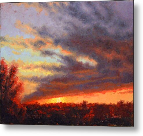 Clouds Metal Print featuring the painting Sweep of Cloud by Timothy Jones