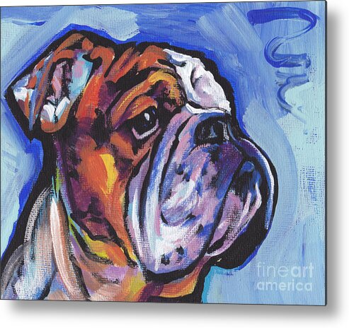 Bulldog Metal Print featuring the painting Sweet Bully by Lea S