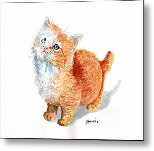 Tim Metal Print featuring the painting Sweet kitty by Timithy L Gordon