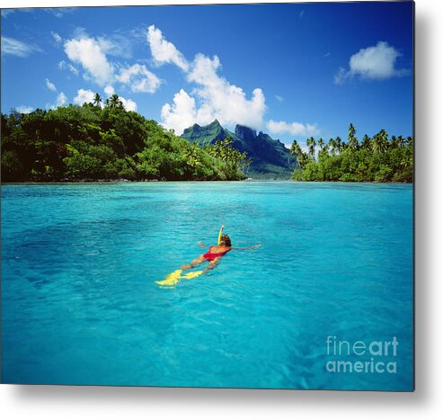 Above Metal Print featuring the photograph Tahiti, Bora Bora by Ron Dahlquist - Printscapes
