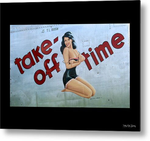 Airplane Metal Print featuring the photograph Take-off Time by Kathy Barney