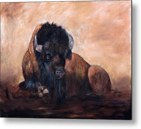 Jan Holman Art Paintings 2010 Metal Print featuring the painting Takin' a Break by Jan Holman