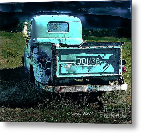 Santa Metal Print featuring the photograph Taos Dodge by Charles Muhle