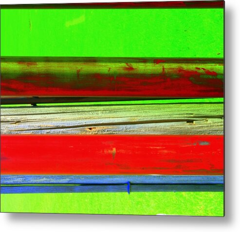 Wood Metal Print featuring the photograph Textures and Colors by Julie Lueders 