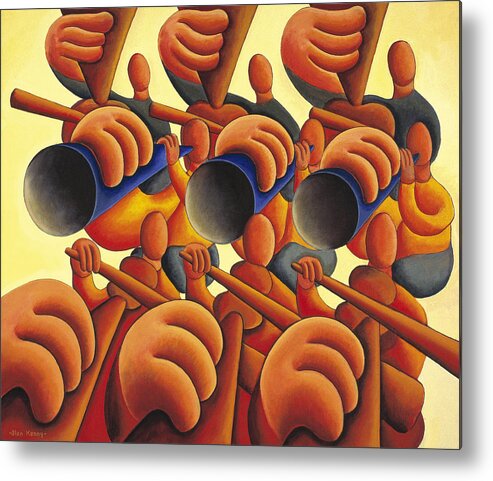 Band Metal Print featuring the painting The Big Band by Alan Kenny