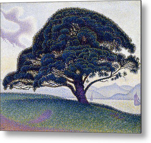 Paul Signac Metal Print featuring the painting The Bonaventure Pine, from 1893 by Paul Signac