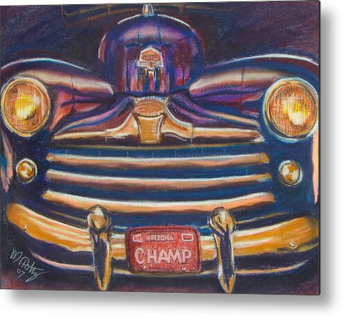 Cars Metal Print featuring the painting The Champ by Michael Foltz