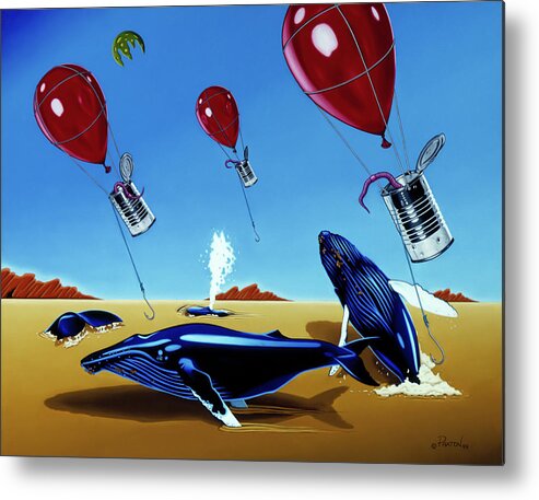  Metal Print featuring the painting The Chase by Paxton Mobley