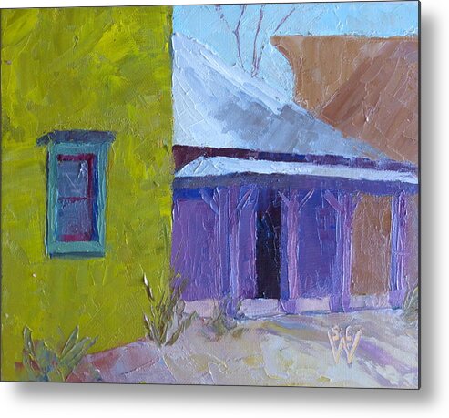 Oil Painting Metal Print featuring the painting The Color Purple by Susan Woodward