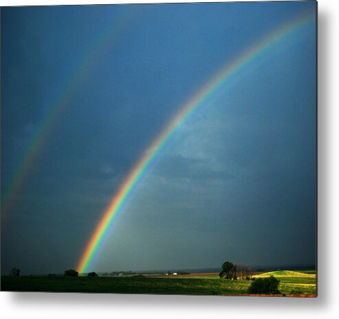 Landscape Metal Print featuring the photograph The End of the Rainbow by Pamela Peters