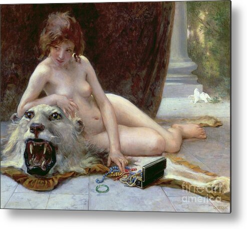 Nude Metal Print featuring the painting The Jewel Case by Guillaume Seignac