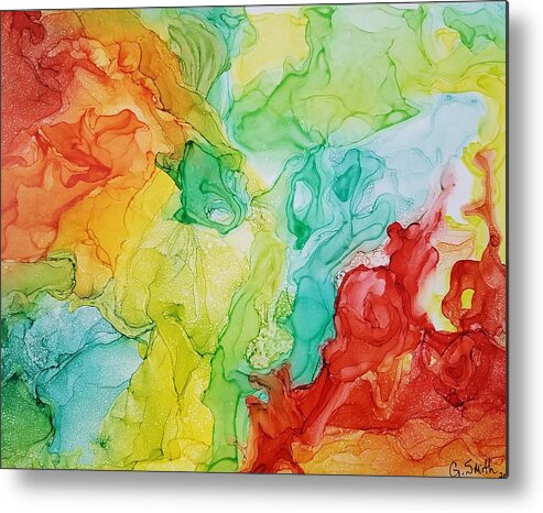 Abstract Metal Print featuring the painting The Light of Spring by Gerry Smith