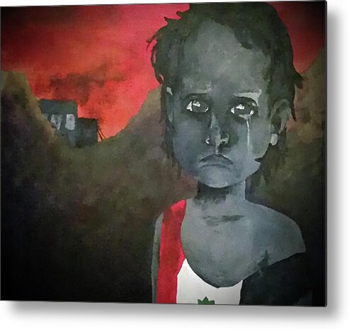 Middle East Metal Print featuring the digital art The Lost Children Of Aleppo by Joseph Hendrix