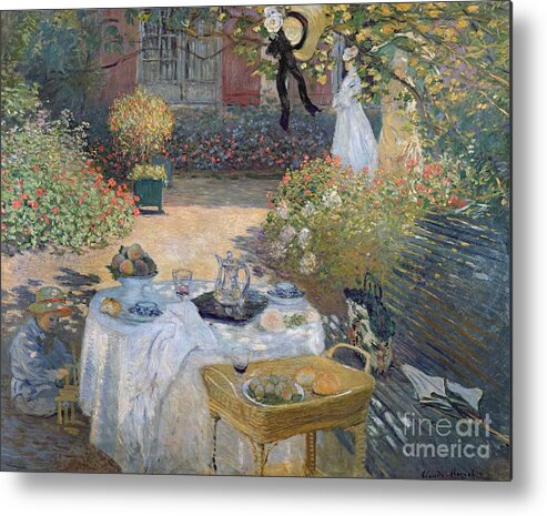 The Luncheon Metal Print featuring the painting The Luncheon by Claude Monet