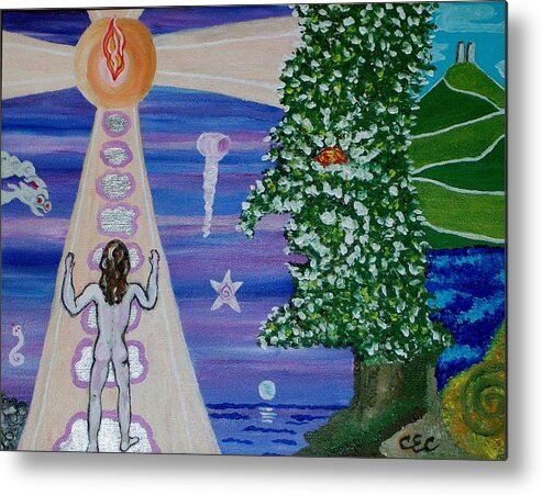 Mystic Metal Print featuring the painting The Mystic's Journey by Carolyn Cable