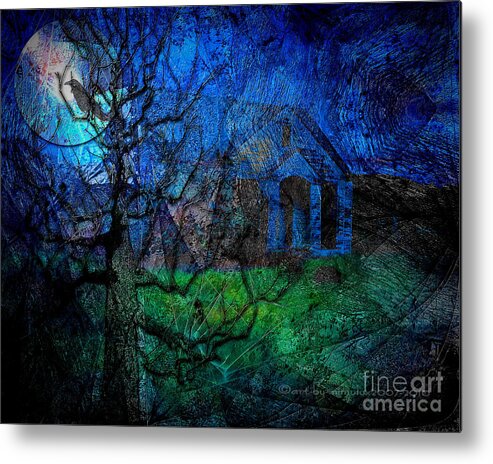 Midnight Metal Print featuring the digital art The Other Side of Midnight by Mimulux Patricia No
