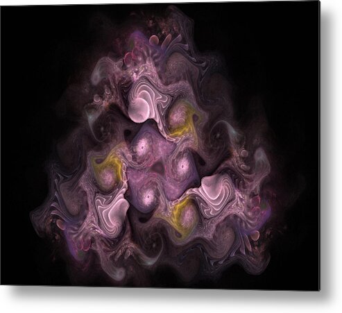 Abstract Metal Print featuring the digital art The Palatine Hill - Fractal Art by Nirvana Blues