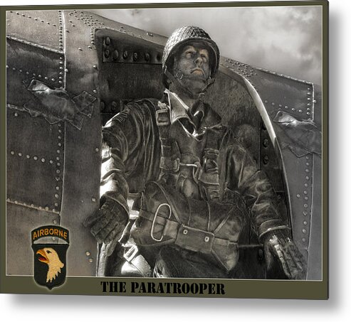 Military Metal Print featuring the photograph The Paratrooper by John Anderson