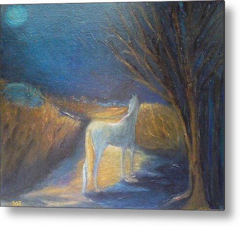 Horse Metal Print featuring the painting The Seeker by Susan Esbensen