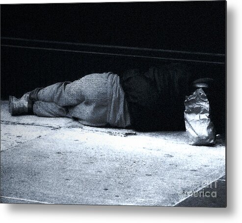 Homeless Metal Print featuring the photograph The Sidewalks of New York by RC DeWinter