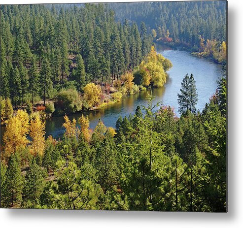 Nature Metal Print featuring the photograph The Spokane River by Ben Upham III