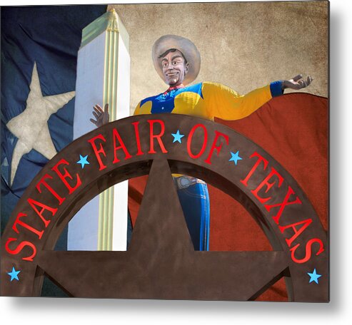 Big Tex Metal Print featuring the photograph The State Fair of Texas by David and Carol Kelly