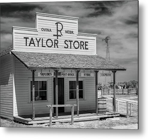 Stuhr Museum Of The Prairie Pioneer Metal Print featuring the photograph The Taylor Ranch Store by Susan Rissi Tregoning